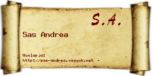 Sas Andrea névjegykártya