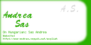 andrea sas business card